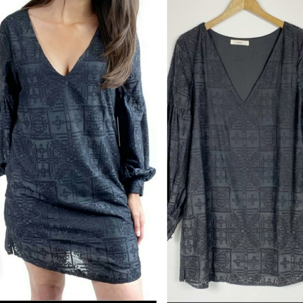 NWT Revolve Capulet Embroidered Black Dress  Sz M